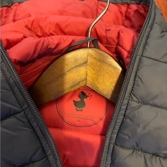 SAVE THE DUCK Charcoal and Orange Puffer Jacket - Picture 2 of 3